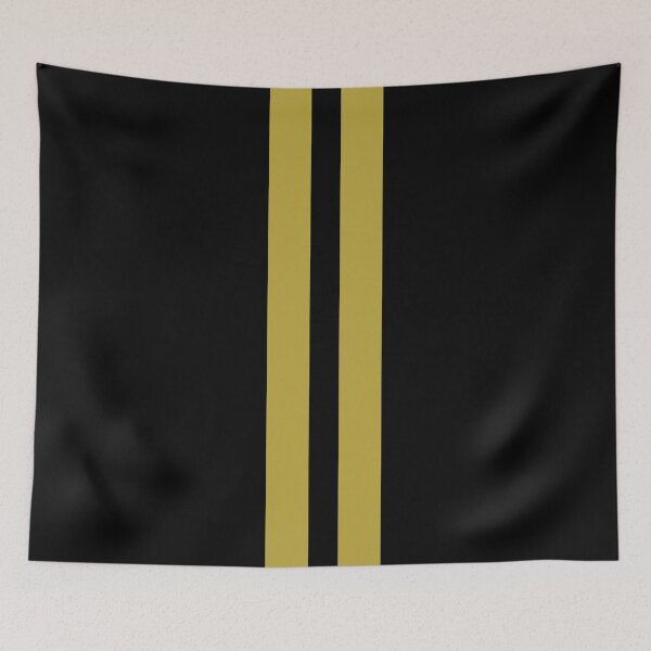 Item preview, Dual Racing Stripes - Large Gap ("Gold" Non-Metallic on Black) designed and sold by Racing Stripes Only.