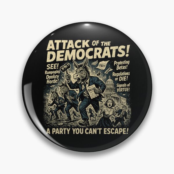 Item preview, Democrats Attack Liberal Horror Movie Vintage Halloween Gear designed and sold by DynamicDesign.