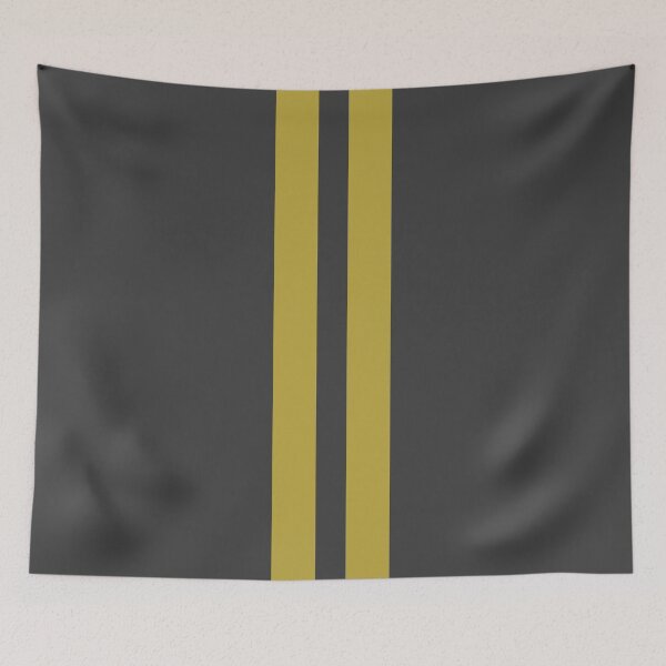 Item preview, Dual Racing Stripes - Large Gap ("Gold" Non-Metallic on Dark Gray) designed and sold by Racing Stripes Only.
