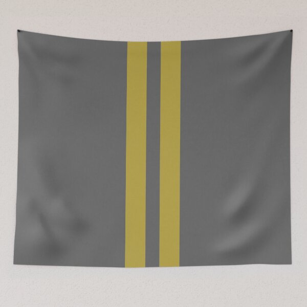 Item preview, Dual Racing Stripes - Large Gap ("Gold" Non-Metallic on Gray) designed and sold by Racing Stripes Only.