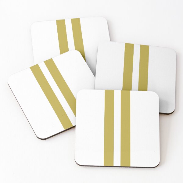 Item preview, Dual Racing Stripes - Large Gap ("Gold" Non-Metallic on White) designed and sold by Racing Stripes Only.