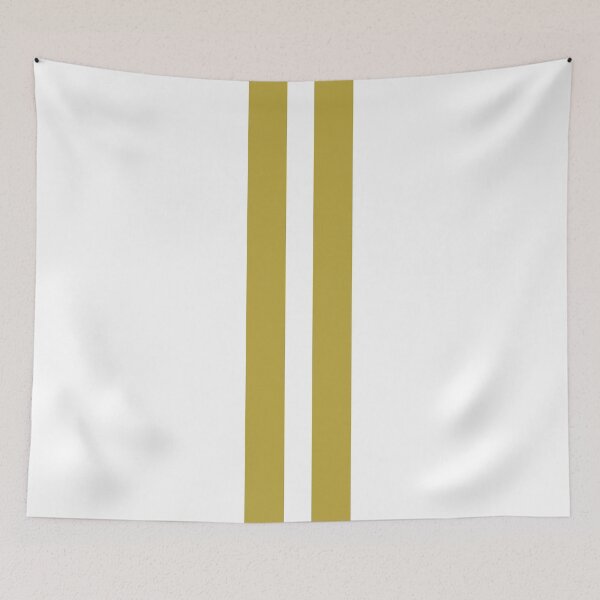 Item preview, Dual Racing Stripes - Large Gap ("Gold" Non-Metallic on White) designed and sold by Racing Stripes Only.
