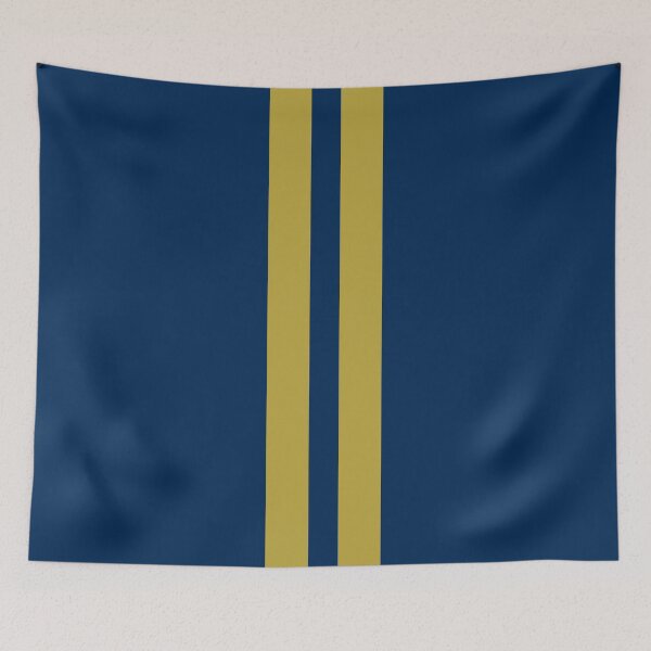 Item preview, Dual Racing Stripes - Large Gap ("Gold" Non-Metallic on Coker Blue) designed and sold by Racing Stripes Only.
