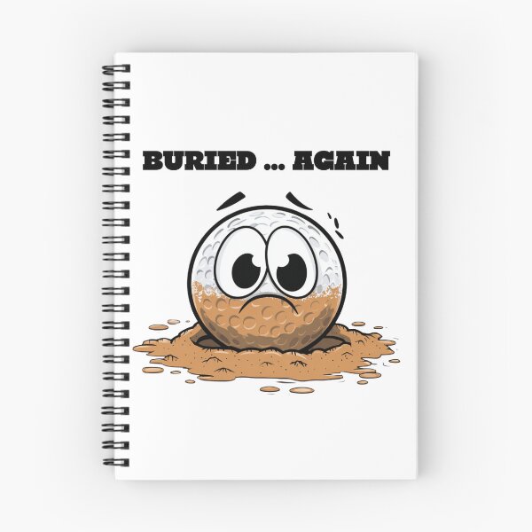 Item preview, Funny Golf Ball Buried in Sand – Sad Cartoon Golf Humor designed and sold by EastEndTownie.