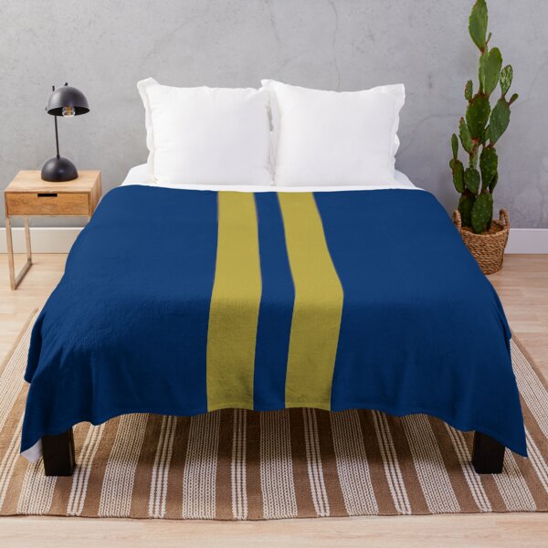 Item preview, Dual Racing Stripes - Large Gap ("Gold" Non-Metallic on Guardsman Blue) designed and sold by Racing Stripes Only.