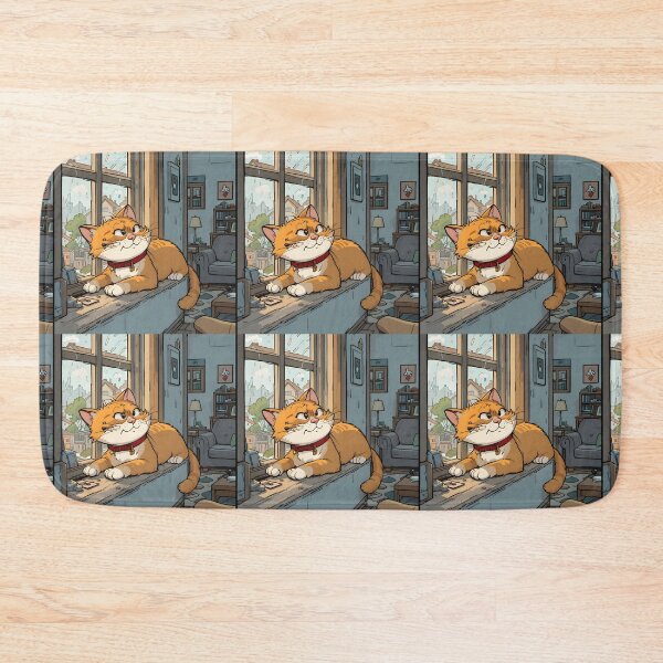 Item preview, Home Cartoon Cats Cozy Indoor Settings Illustration Lasagna designed and sold by ART ATTACK ZONE.