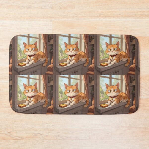 Item preview, Window Cartoon Cats Cozy Indoor Settings Illustration Lasagna designed and sold by ART ATTACK ZONE.