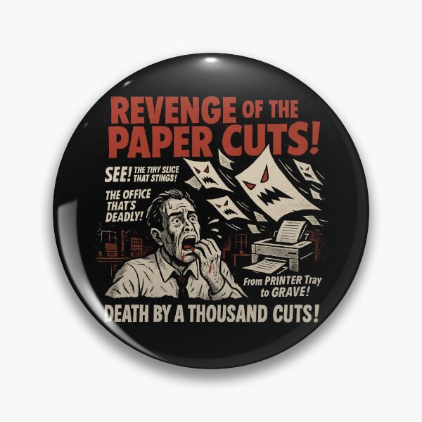 Item preview, Revenge Of The Paper Cuts Movie Poster Vintage Halloween Gear designed and sold by DynamicDesign.