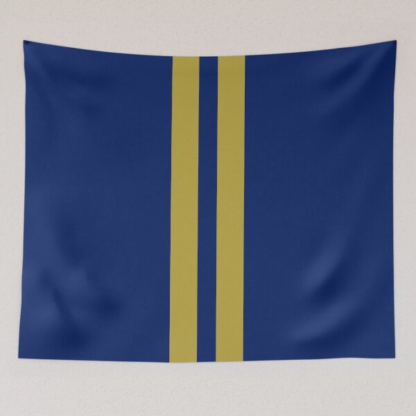 Item preview, Dual Racing Stripes - Large Gap ("Gold" Non-Metallic on Dark Blue) designed and sold by Racing Stripes Only.