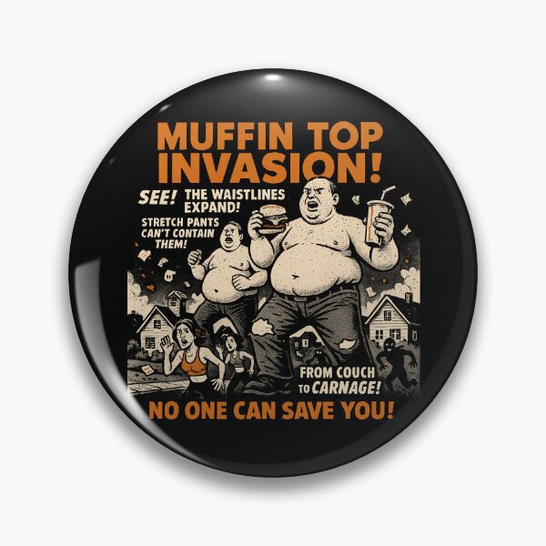 Item preview, Muffin Top Invasion Movie Poster Men's Vintage Halloween Gear designed and sold by DynamicDesign.