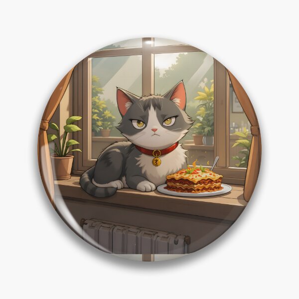 Item preview, Happy Cartoon Cats Cozy Indoor Settings Illustration Lasagna designed and sold by ART ATTACK ZONE.