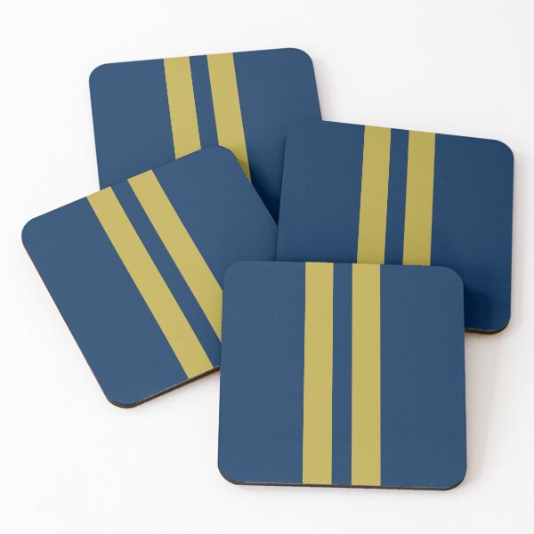 Item preview, Dual Racing Stripes - Large Gap ("Gold" Non-Metallic on Very Dark Blue) designed and sold by Racing Stripes Only.