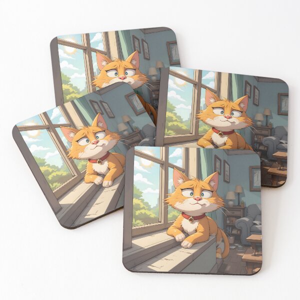 Item preview, Cartoon Cats Cozy Indoor Settings Illustration Lasagna designed and sold by ART ATTACK ZONE.