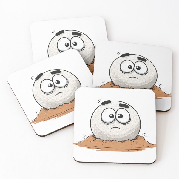 Item preview, Sad Golf Ball in the Bunker – Funny Golf Cartoon designed and sold by EastEndTownie.