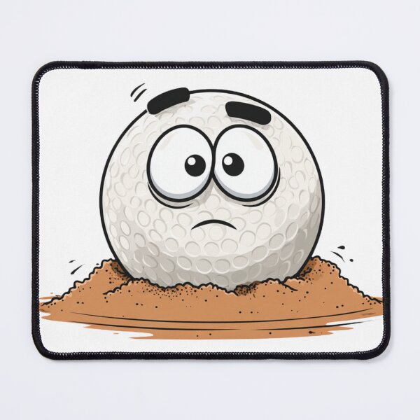 Item preview, Sad Golf Ball in the Bunker – Funny Golf Cartoon designed and sold by EastEndTownie.