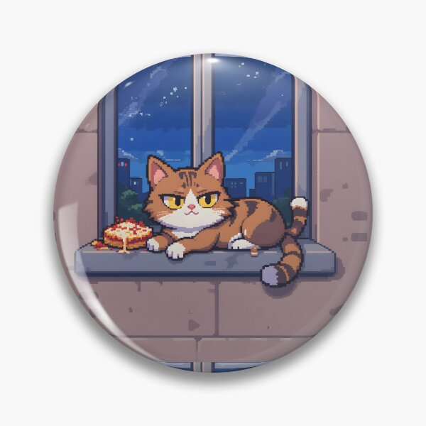 Item preview, Pixel Cartoon Cats Cozy Indoor Settings Illustration Lasagna designed and sold by ART ATTACK ZONE.