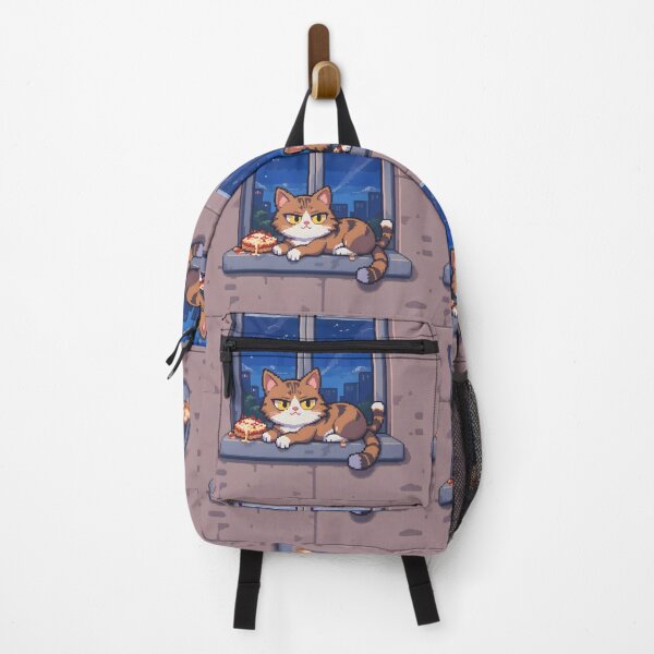 Item preview, Pixel Cartoon Cats Cozy Indoor Settings Illustration Lasagna designed and sold by ART ATTACK ZONE.
