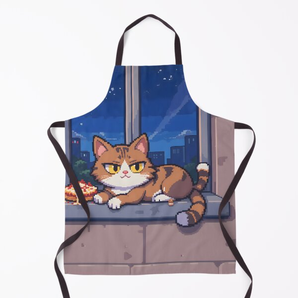Item preview, Pixel Cartoon Cats Cozy Indoor Settings Illustration Lasagna designed and sold by ART ATTACK ZONE.