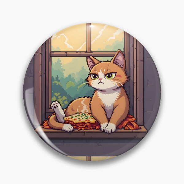 Item preview, 8Bits Cartoon Cats Cozy Indoor Settings Illustration Lasagna designed and sold by ART ATTACK ZONE.
