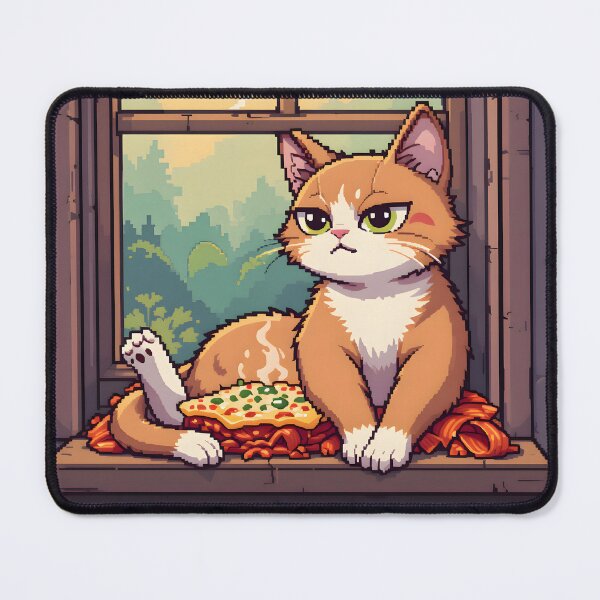 Item preview, 8Bits Cartoon Cats Cozy Indoor Settings Illustration Lasagna designed and sold by ART ATTACK ZONE.