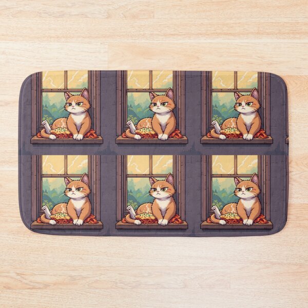 Item preview, 8Bits Cartoon Cats Cozy Indoor Settings Illustration Lasagna designed and sold by ART ATTACK ZONE.