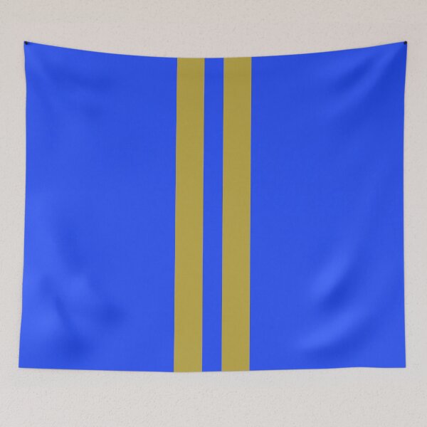 Item preview, Dual Racing Stripes - Large Gap ("Gold" Non-Metallic on Neon Blue) designed and sold by Racing Stripes Only.