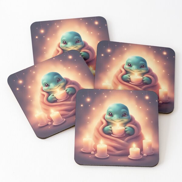 Item preview, Kawaii Cozy Turtle Art with Tea" designed and sold by TheDreamAtelier.