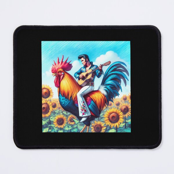 Item preview, Crooner Elvis Rides A Rooster designed and sold by ManjaHein.