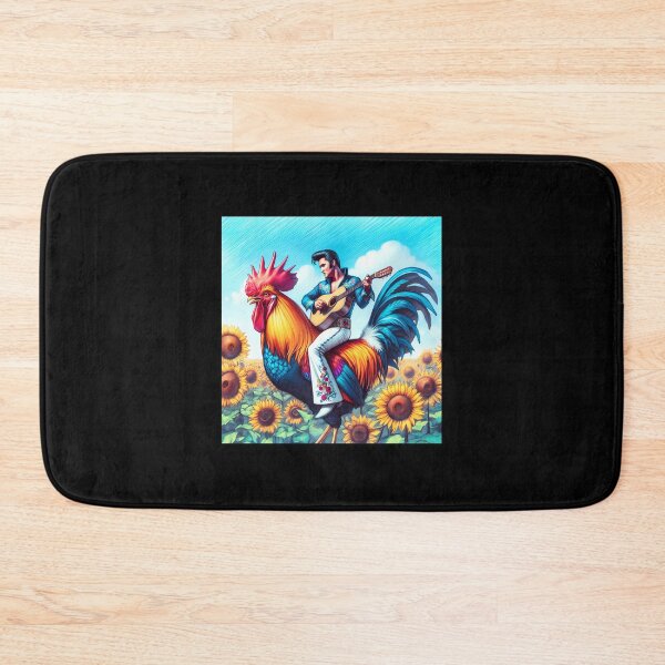 Item preview, Crooner Elvis Rides A Rooster designed and sold by ManjaHein.