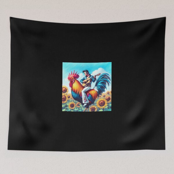 Item preview, Crooner Elvis Rides A Rooster designed and sold by ManjaHein.