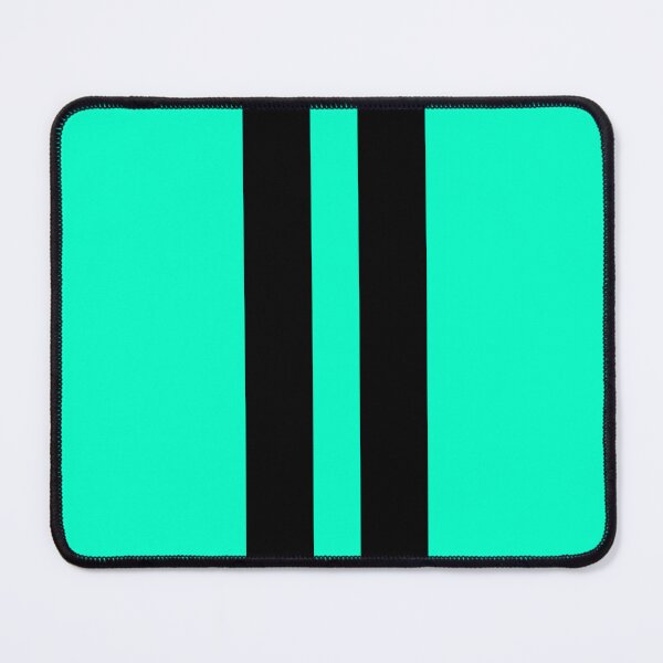 Item preview, Dual Racing Stripes - Large Gap (Black on Bright Turquoise) designed and sold by Racing Stripes Only.