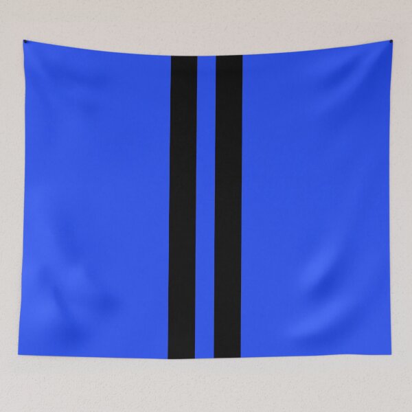Item preview, Dual Racing Stripes - Large Gap (Black on Neon Blue) designed and sold by Racing Stripes Only.