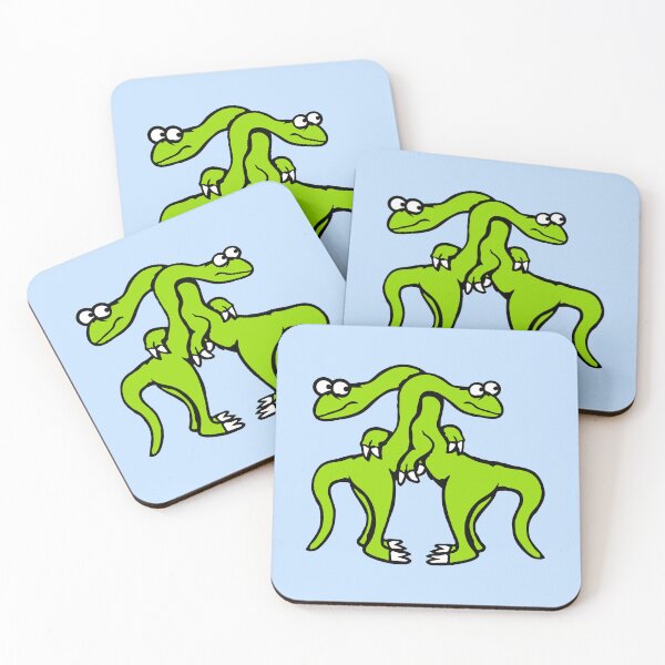 Item preview, 2 Afraid Dinosaur Shy Fearful Panic Scared Friends Hugging designed and sold by shirt-o-mat.