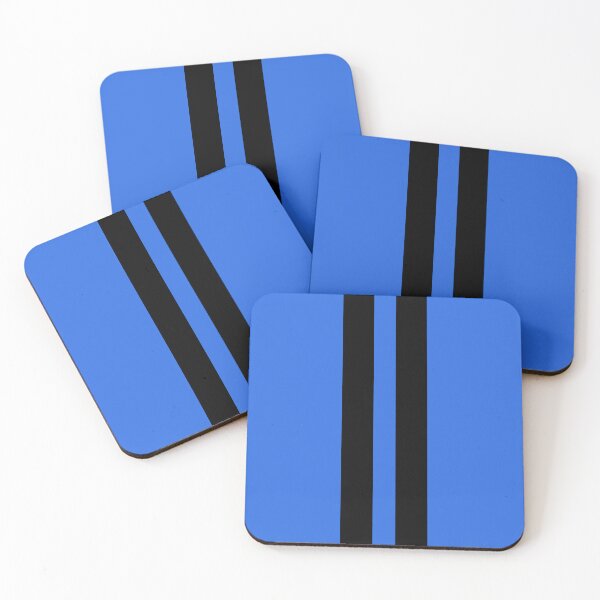 Item preview, Dual Racing Stripes - Large Gap (Black on Royal Blue) designed and sold by Racing Stripes Only.