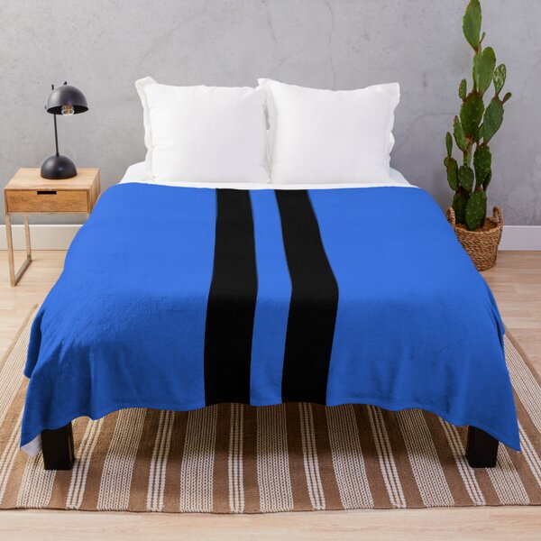 Item preview, Dual Racing Stripes - Large Gap (Black on Royal Blue) designed and sold by Racing Stripes Only.