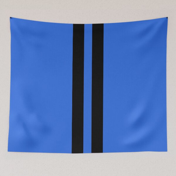 Item preview, Dual Racing Stripes - Large Gap (Black on Royal Blue) designed and sold by Racing Stripes Only.