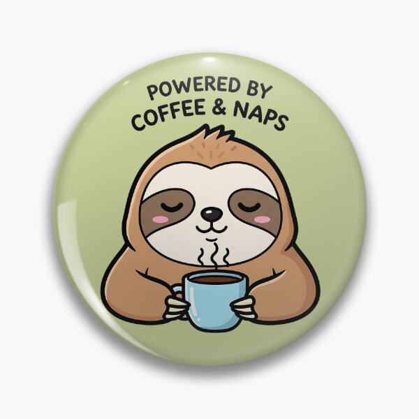 Item preview, Cute Sloth Powered By Coffee & Naps designed and sold by PENLEAF DESIGNS.