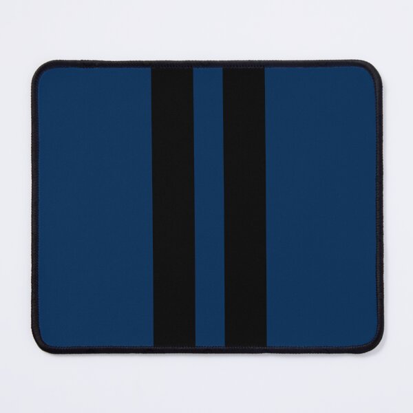 Item preview, Dual Racing Stripes - Large Gap (Black on Coker Blue) designed and sold by Racing Stripes Only.