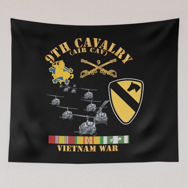 Item preview, Army - 9th Cavalry (Air Cav) - 1st  Cav Division wo Airmobile w VN SVC X 300 designed and sold by Military Insignia Products.