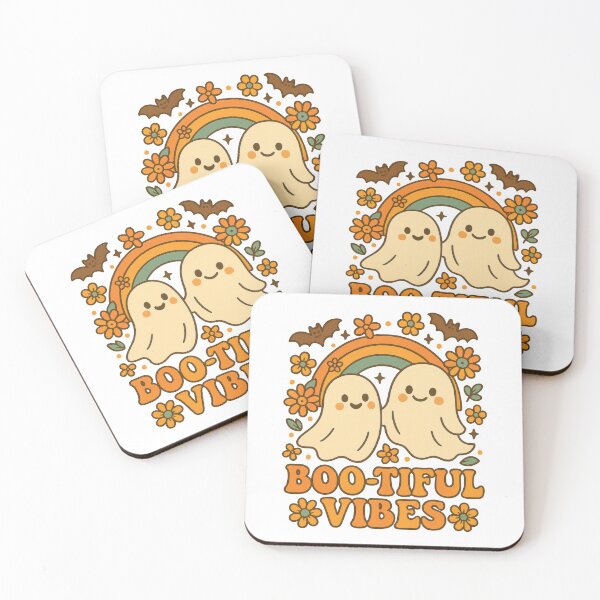 Item preview, Boo-tiful Vibes – Cute Retro Halloween Ghosts Design designed and sold by inkoutninja.