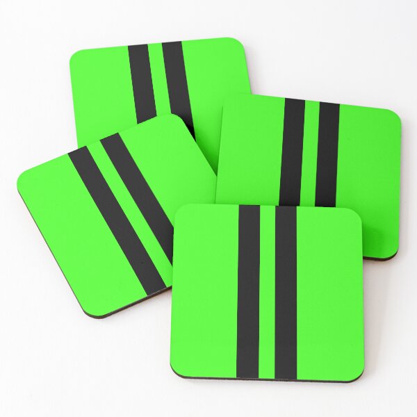 Item preview, Dual Racing Stripes - Large Gap (Black on Neon Green) designed and sold by Racing Stripes Only.