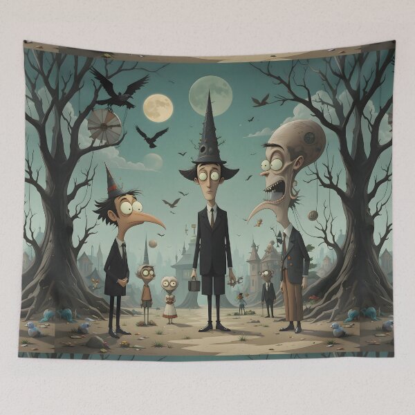 Item preview, Surreal Cartoons Mysterious Noir Figures Dramatic City Environments designed and sold by ART ATTACK ZONE.