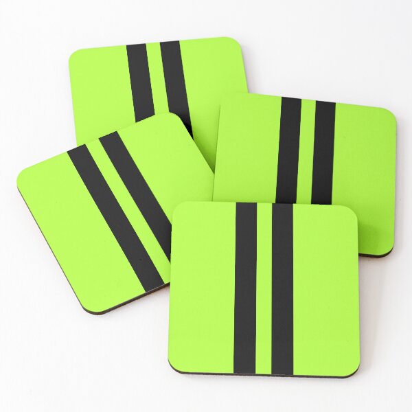 Item preview, Dual Racing Stripes - Large Gap (Black on Green-Yellow) designed and sold by Racing Stripes Only.