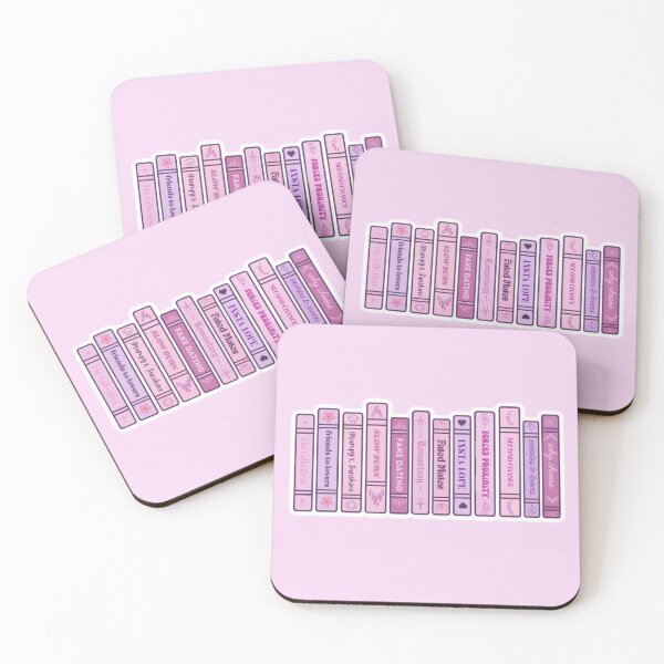 Item preview, Romance Tropes Book Stack Sticker – Cute Pink Aesthetic Bookish Design for Readers & BookTok designed and sold by theliteraryedit.