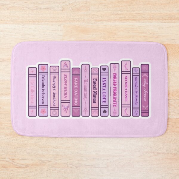 Item preview, Romance Tropes Book Stack Sticker – Cute Pink Aesthetic Bookish Design for Readers & BookTok designed and sold by theliteraryedit.