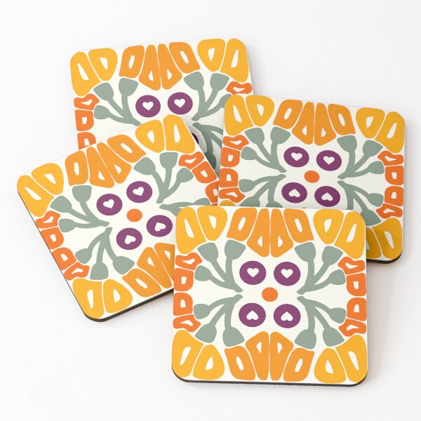 Item preview, Vintage 1900s abstract Mid-Century Flower Art designed and sold by Clara Fruggeri.