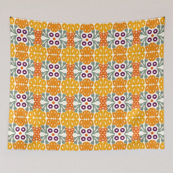 Item preview, Vintage 1900s abstract Mid-Century Flower Art designed and sold by Clara Fruggeri.