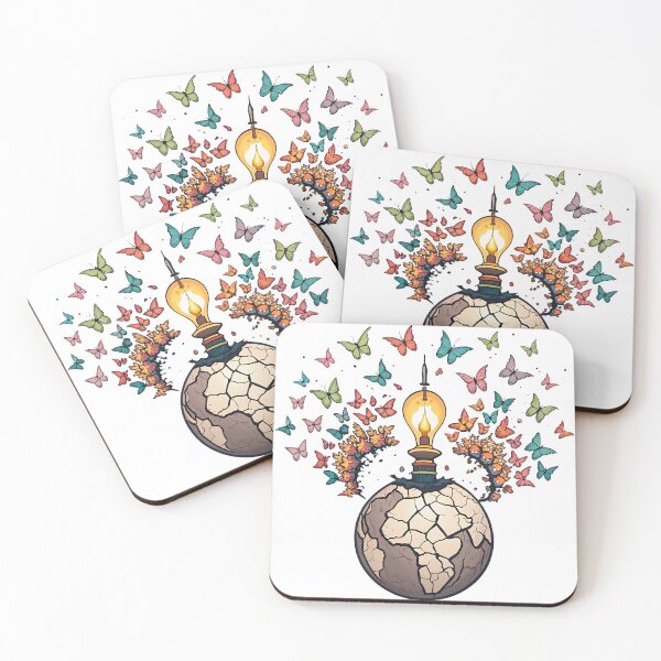 Item preview, World's ideas bloom with vibrant butterfly inspiration designed and sold by Ag49D.