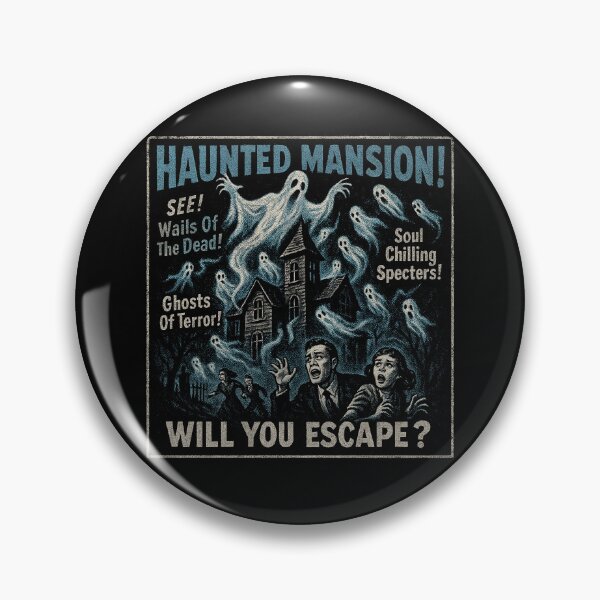Item preview, Haunted Mansion Movie Poster Vintage Halloween Gear designed and sold by DynamicDesign.