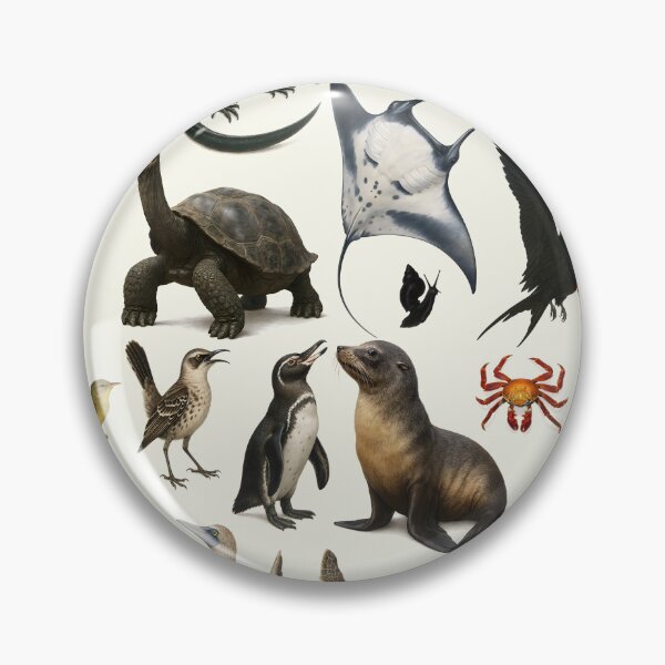 Item preview, Animals of the Galapagos Islands Retro Illustration Chart designed and sold by kakarikihill.